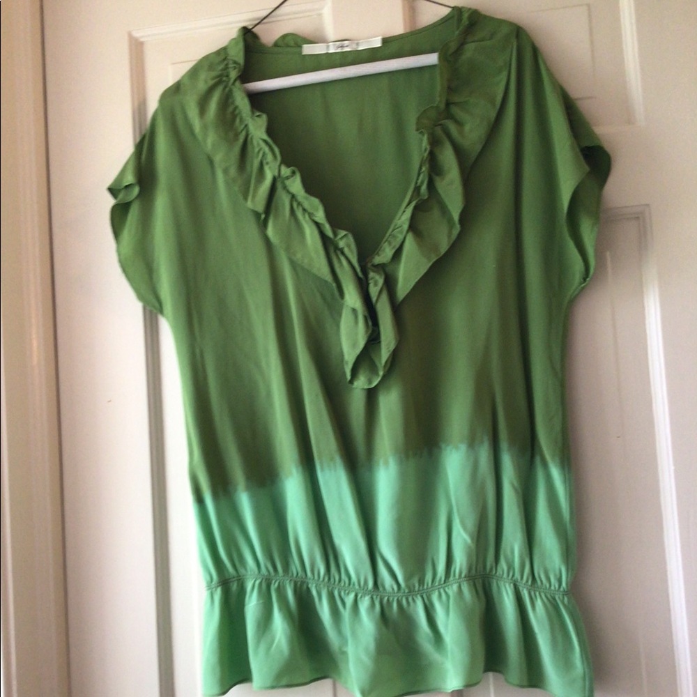 Gibson from Anthropologie ombré top-100% silk